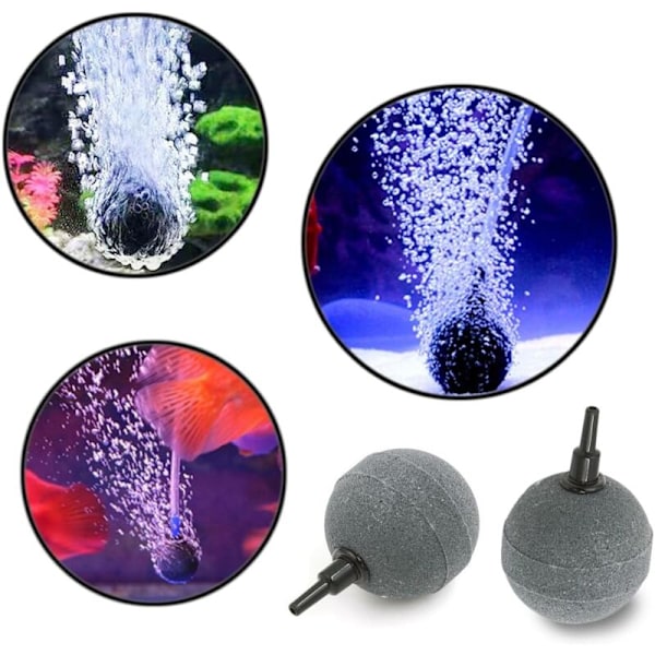 Akvarium Luftsten 6 Stykker Akvarium Ilt Diffuser Luftsten til Akvarium Kugler Boble Diffuser til Akvarium Sten til Akvarium Pumpe Akvarium Boble