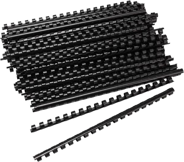 Plastbindningskam, 100 st/förpackning, 19 hål, 10 mm