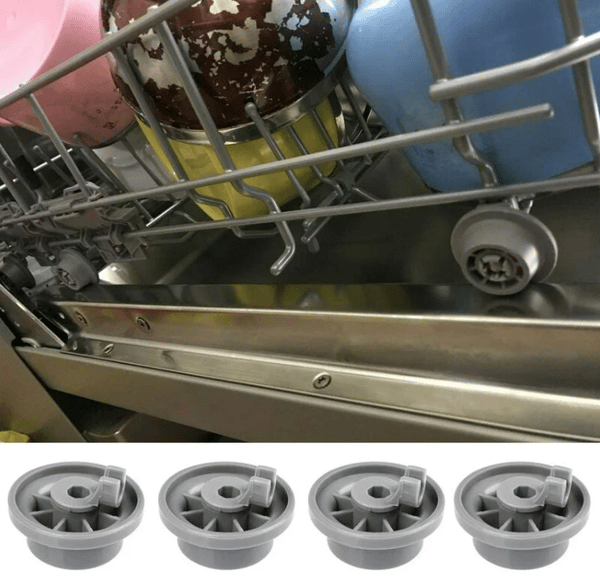 Sats med 4 diskmaskinshjul för nedre korg, diskmaskinshjul för Siemens, Bosch 165314