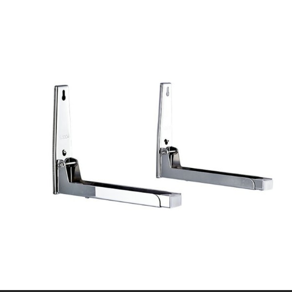 Silver Mikrovågsugnsställ med Arm, Stål Mikrovågsugnsställ, Väggmonterat Mikrovågsugnsställ, Väggmonterad Mikrovågsugnshylla