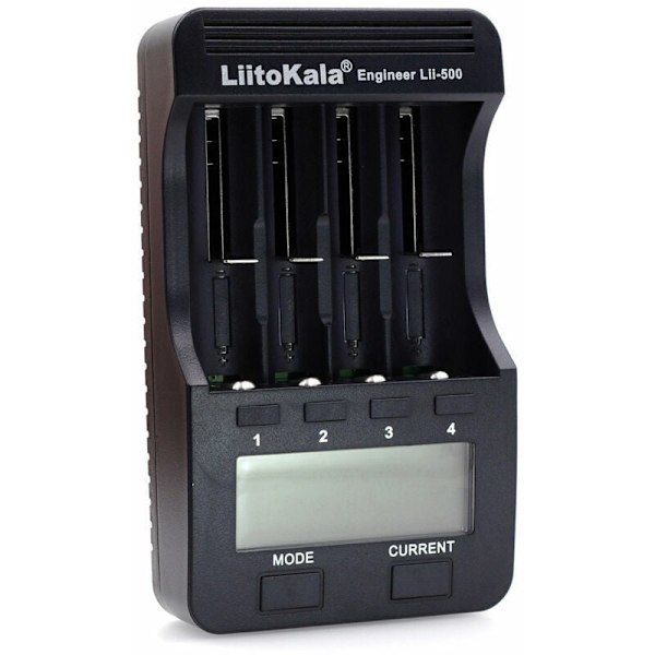 Liitokala LII-500 Intelligent smart batterioplader kit med 4 placeringer til LCD genopladeligt batteri skærm li-ion 3.7 V og Ni-MH 1