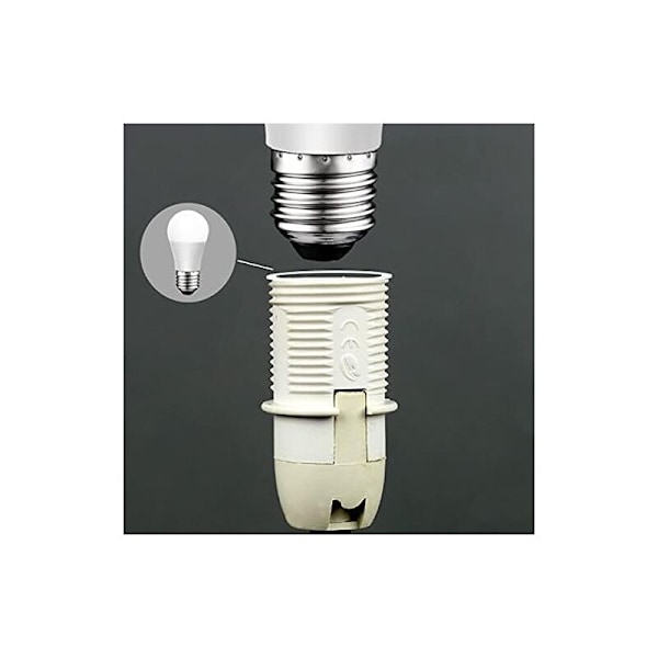 Set med 10 plastlampskärmar E27 till E14 - Lush lampskärm för installation av Edison-skruvlampskärm på bajonettsockel