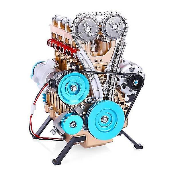 V4 bilmotor prydnad 4-cylindrig bilmotor modell harts prydnad mekanisk dekoration