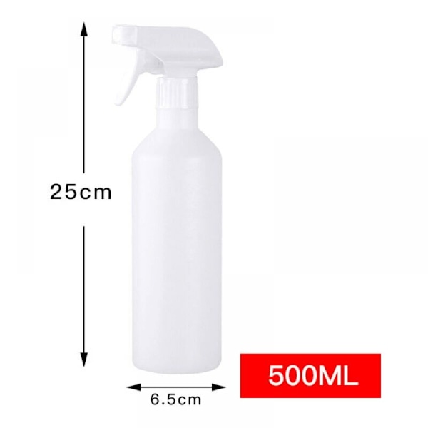 (Vit) 3 stycken sprayflaskor, 500 ml tom sprayflaska, plastpumpflaskor för trädgårdsspruta för vattenspruta