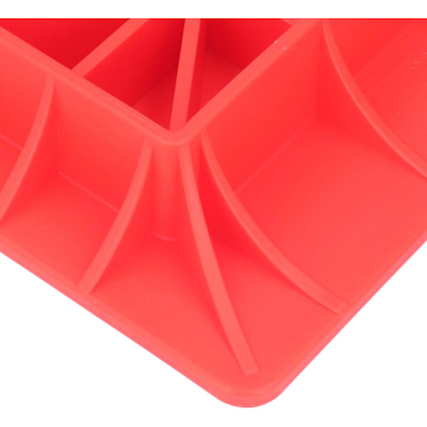 Robust allround robust lyftbas, anti-fraktur stödpanel i röd nylon för sand, lera, gräs, möbelgolv