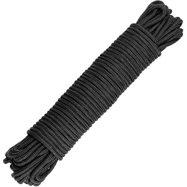 Kerneparacord - 30 meter snoet hvidt reb, 4mm tykt, velegnet til hængende haver eller hobbyprojekter