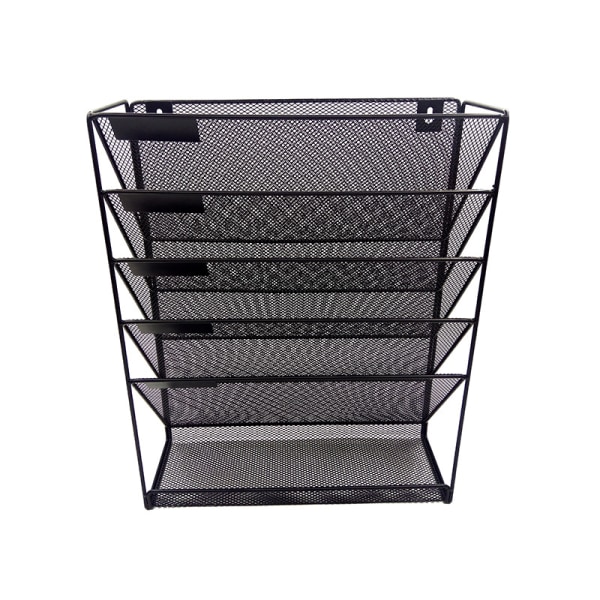 Simple Home Goods 6-Tier Väggmonterad Arkiv Brevbricka Organizer, Svart