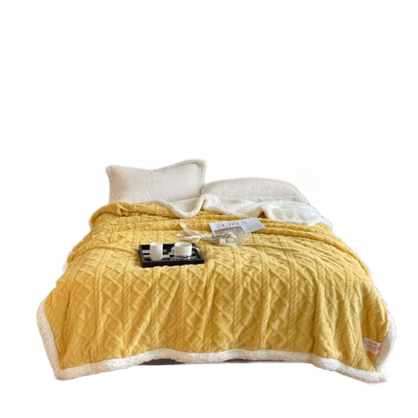Høst og vinter tykknet taff fleece teppe varmt teppe sherpa teppe flanell uformelt teppe sengetøy teppe teppe 100*150cm