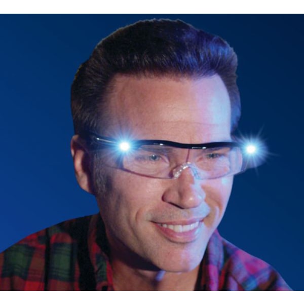 Læsebriller, Forstørrelsesglas 2 LED-lys, Læseforstørrelse