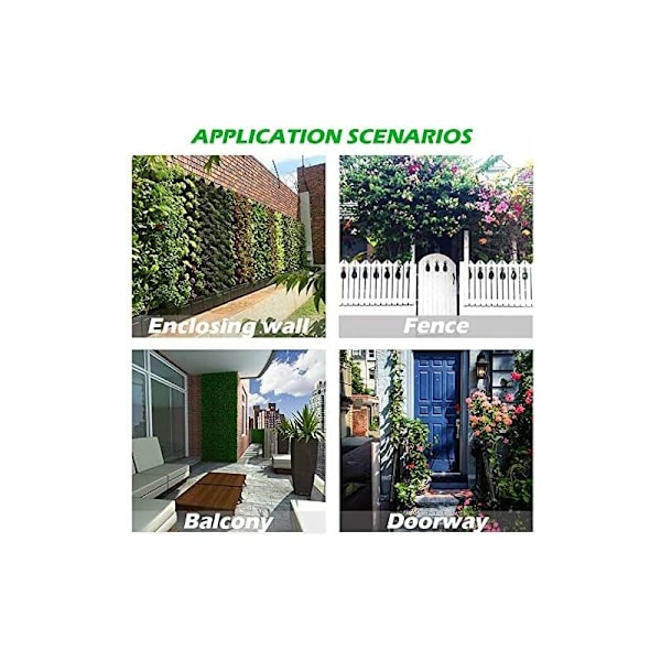Hengende planteposer, pakke med 2 vertikale veggplantekasser hengt opp med 7 lommer for planting av kulturposer innendørs hagearbeid utendørs blomster verti