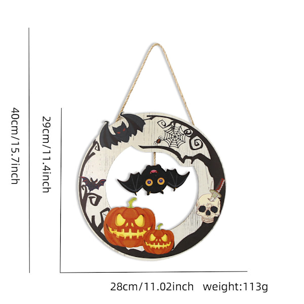 Halloween puinen kyltti Ghost Festival kodin sisustus riipus aave kallo ovi kyltti riipus