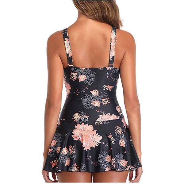 Badedrakt for kvinner, Plus Size, Floral og elegant