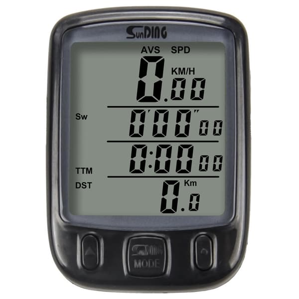 Sykkel LCD Digital Vanntett Sykkelcomputer Speedometer Kilometerteller Sykkel