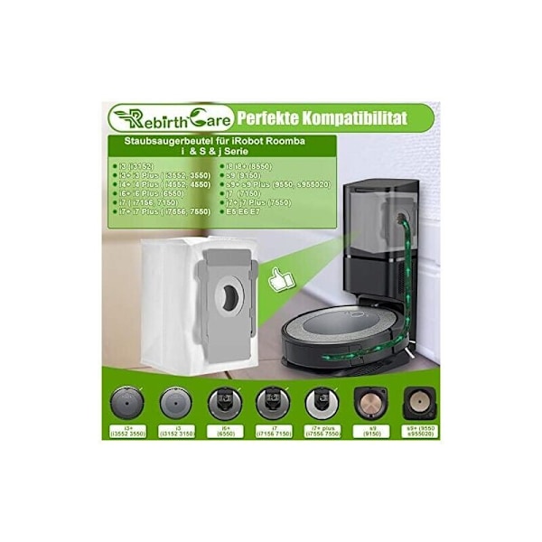10 kpl Pölynimurin pussit iRobot Roomba i7 i7+ i7 Plus S9 S9+ i3 i3+ i4 i4+ i6 i6+ i8 i8+ j7 j7+ E5 E6 E7 Vaihtopussi iRobot Roomba Alle -malleille