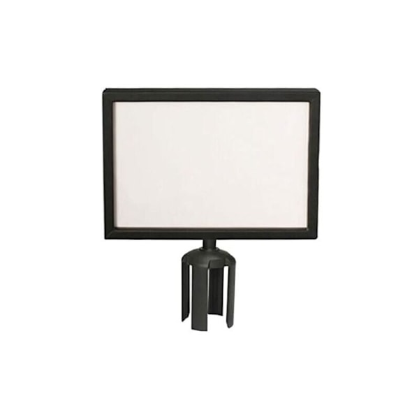 A4 liggende oppslagstavle for stolper med stropper, svart, A4 liggende