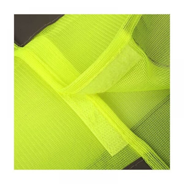 Sällsynt pärla Varningsväst / Gul neon säkerhetsväst med fluorescerande ränder, 10 stycken