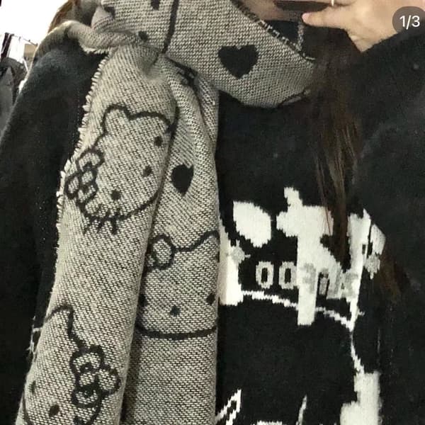 Reversibel skjerf cape - Dame skjerf vinterfrakk - Dame stil - Søt jentegave