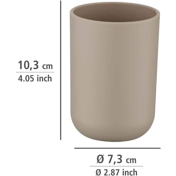 Sett med 2 stk (hvit + kaffe) 7,3 x 10,3 cm for munnvann, tannbørste