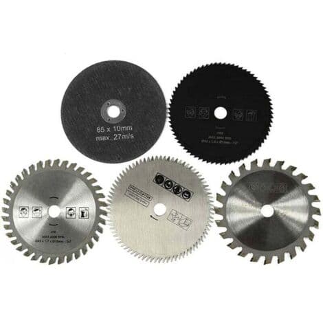 5-pack 85 mm Diameter 10 mm Rotationsinnerdiameter, Hårdmetall Små Cirkelsågblad Rotationskapverktyg