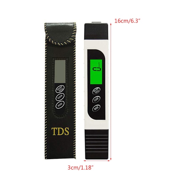 3 in 1 LCD vedenlaadun monitori analysaattori digitaalinen vedenlaadun mittari akvaario EC/TDS/Temp monikäyttöinen allasmittari