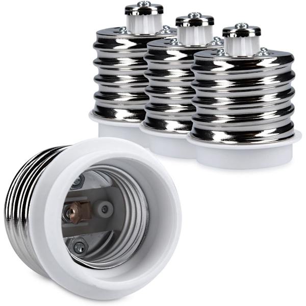 4x sokkelomformer - E40 til E27 sokkelomformer - E27 sokkelomformer for LED halogenpærer