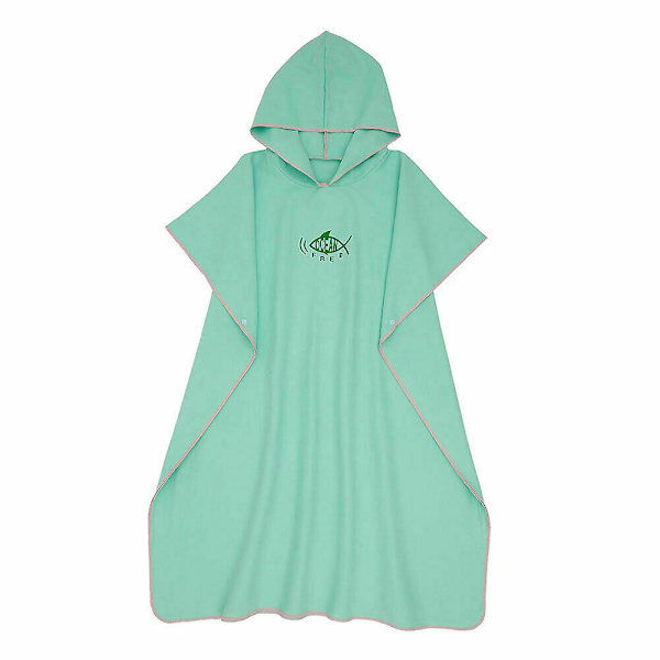 Huva Poncho Unisex Strand Omklädningsrock (Grön)