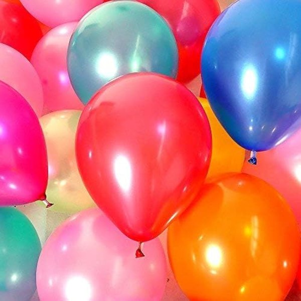 100 flerfargede ballonger Perleperleballonger. Oppblåsbar fødsel