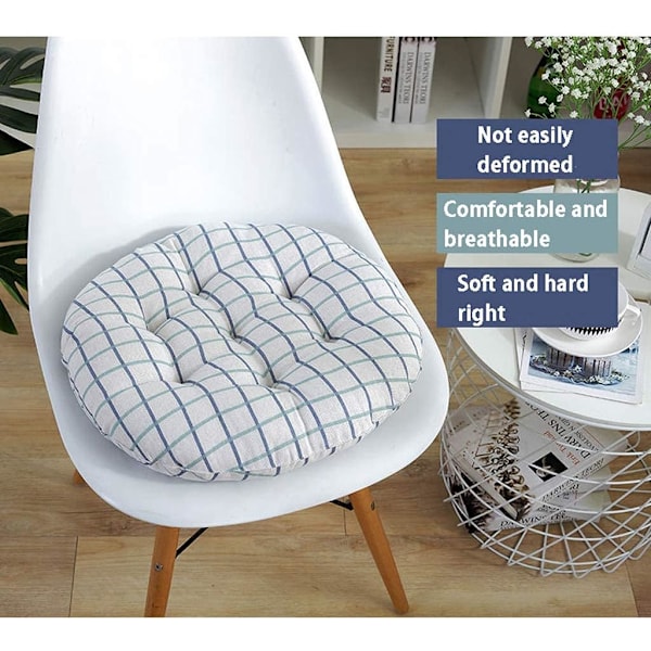 (Blå) Sett med 4 stolpute Stolpute Stolpute for uteplass, 40X40cm Hjem, Bil, Sofa, Kontor, Tatami-dekorasjon
