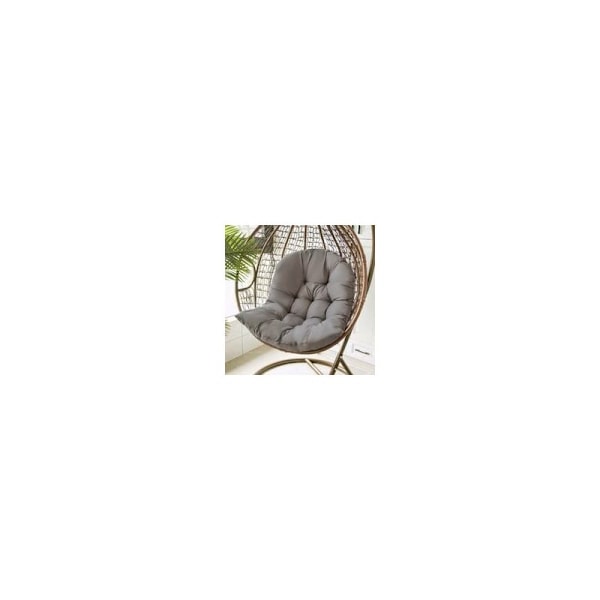 Stolehynde, Rattan Stolehynde, Afslappende Stolepuder til Hængende Kurvesving, Kurvesædehynde til Indendørs, Udendørs, 80 x 120 cm, Grå - RWGais