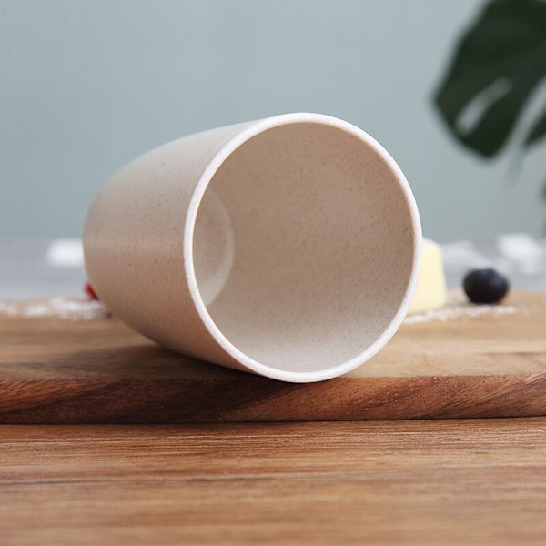 Paket Återanvändbara Okrossbara Miljövänliga Muggar (301-400ml), Vetehalmsmuggar, Hälsosamma Muggar, Flerfärgade, Diskmaskinsäkra.