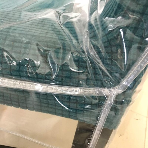 Plastöverdrag för matstol med ryggstöd, transparent vattentätt PVC-överdrag, passar för 57,5 x 50 cm (1-pack)