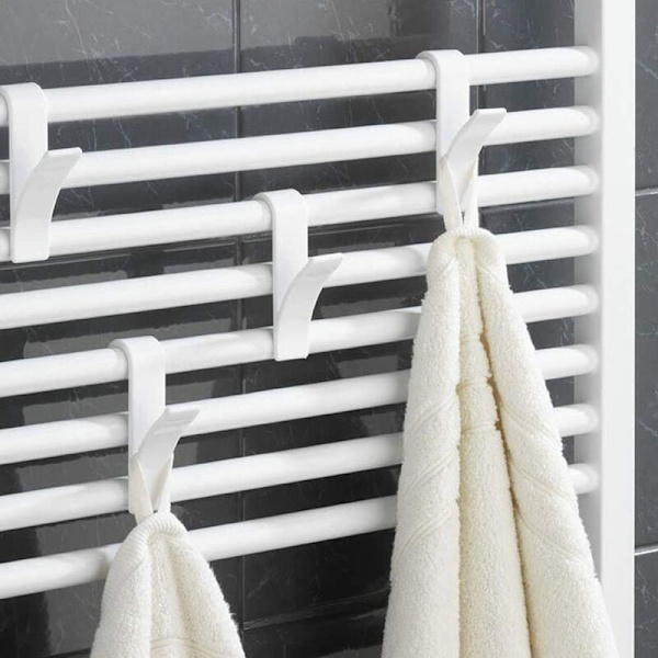 Radiator krok Plastkrok Flere kombinasjoner Radiator krok krok fleksibelt hengt, for alle standard radiatorer, hvit