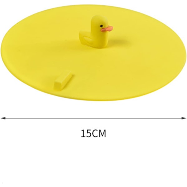 Silicone Drain Plug for Shower, Kitchen Floor Drain, Bathtub Stopper, Sewer Floor Drain, for Kitchens Bathrooms Laundries (Little Yellow Duck)