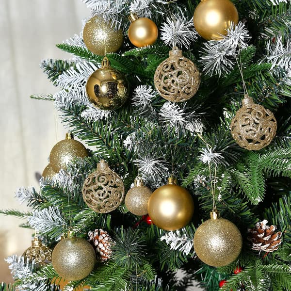 Julgranskulor, Plast, Plast, Guld, 100x