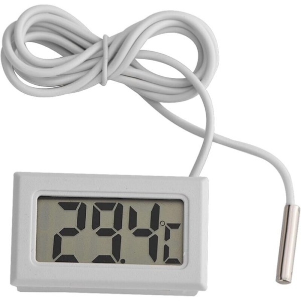 Digital Termometer, Mini LED-display Digital Temperaturmätare med 1M Probsensor, LCD Digital Termometer för Akvarium, Inkubator, Växthus