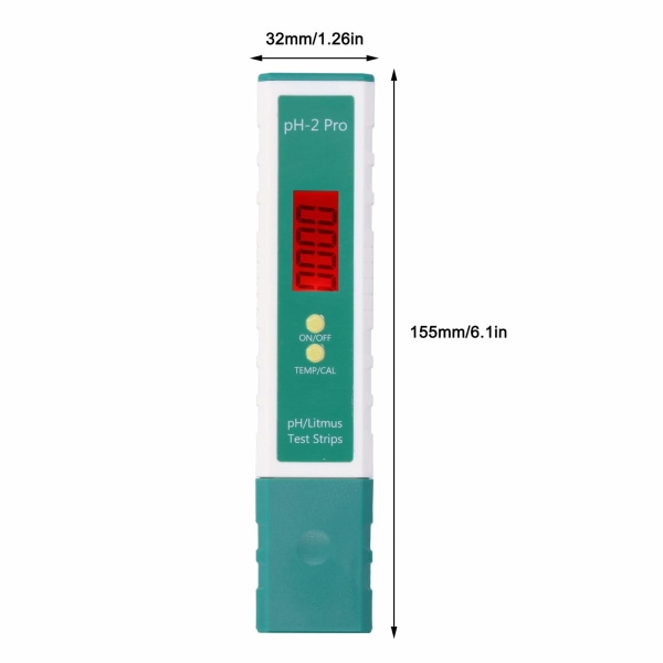 Vannkvalitetsdetektor Termometer Testpenn med 3 Punkter Vannkvalitetspenn for Vann pH-Tester PH-Meter