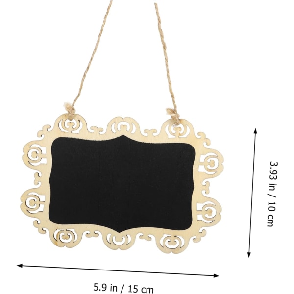 4 st Små Tavla Etiketter Dekorativa Etiketter Tavla Memo Meddelande Skylt Mini Tavla Skyltar Mini Trä Tavla Etiketter Tavla Hängande Skylt