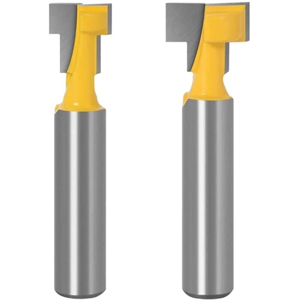 2 st 8mm Spårfräs Trä Trä Kopp T-spår Trä Jordgubbe Jordgubbe Trä Jordgubbe Trä, Gul