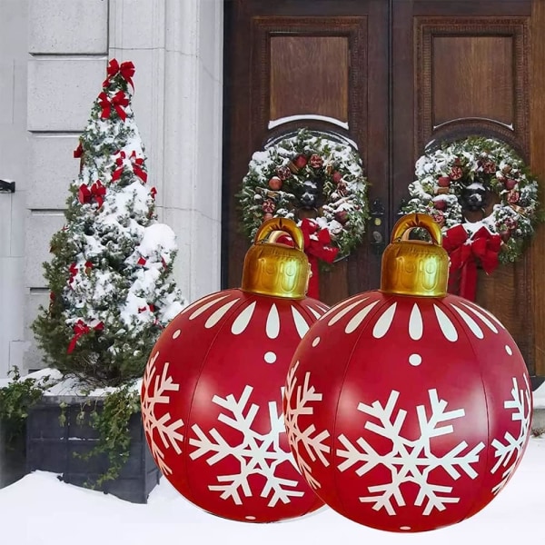 60cm Giant Christmas Ball, Transparent Ball, Giant Uppblåsbar Chr