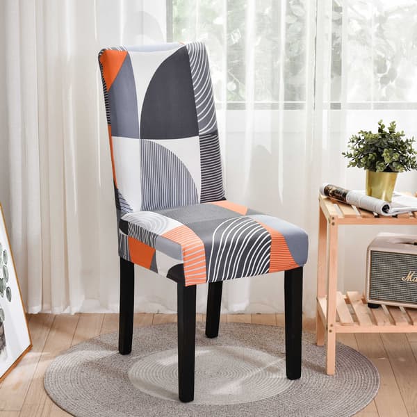 Universell all-inclusive elastisk tyg matstolsskydd, matsal fläckbeständig stolsöverdrag