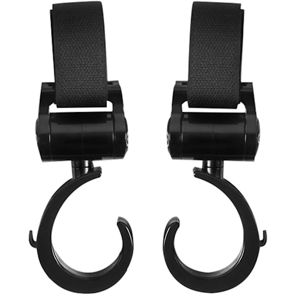 (2-pack) Vagnkrok, Yuccer 2 st Vagnhängare Väska Krok för Yoyo Vagn Universal Vagnklämma Tillbehör