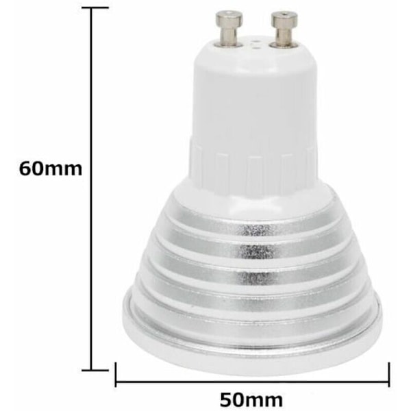 5x GU10 Färglampa 3W RGB LED 16 Färgskiftningar AC85-265V med infraröd fjärrkontroll