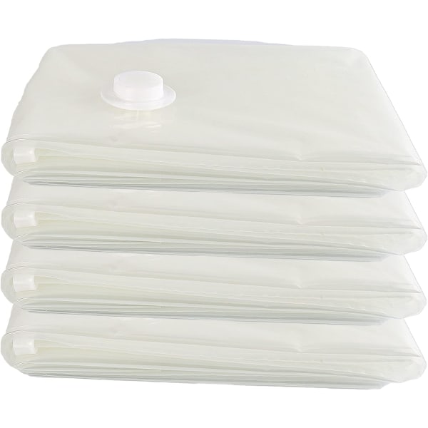 4 Pack Vacuum Storage Bag 60x80cm, Reusable Vacuum Storage Bag for Clothes, Duvets, Pillows, Blankets