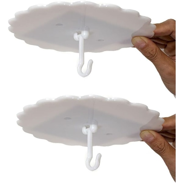 Set med 2 takkrokar i form av en superlimskupol - myggnät och sänghimmel (12 cm, 2 set) - Enkel installation, utan spikar