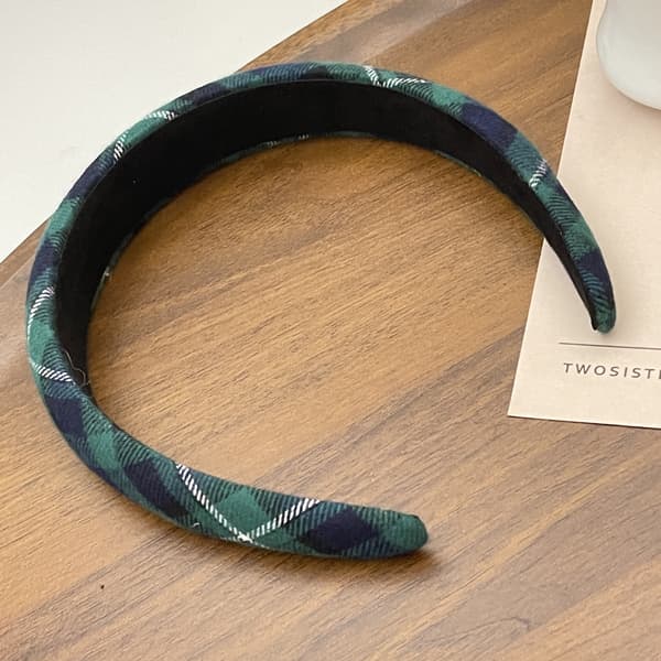 Julehovedbånd med polstring | Tartan-hovedbånd til kvinder til jul - One size fits all