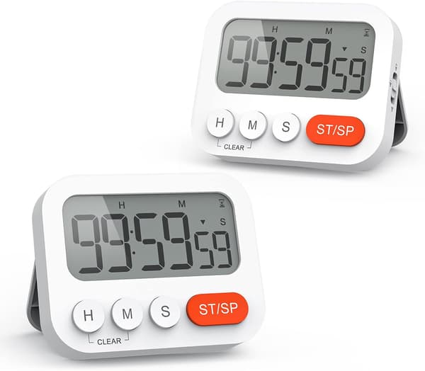 2 st kökstimer, kökstimer, digital timer stoppur och nedräkningstimer för kontor hem skola tentamen