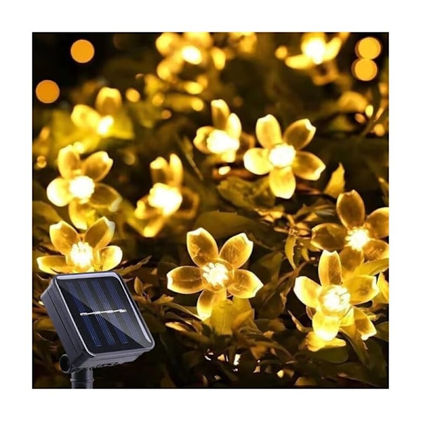 Sunfall valaiseva köynnös ulkokäyttöön Kukka Kukka Kukka 50 LED vedenpitävä puutarhaterassi joulukoriste lämmin valkoinen