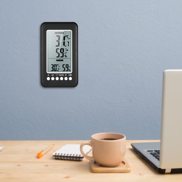 Termometer och digital trådlös hygrometer för inomhus/utomhus ℃/℉ med visning av max-/minvärde och sändare