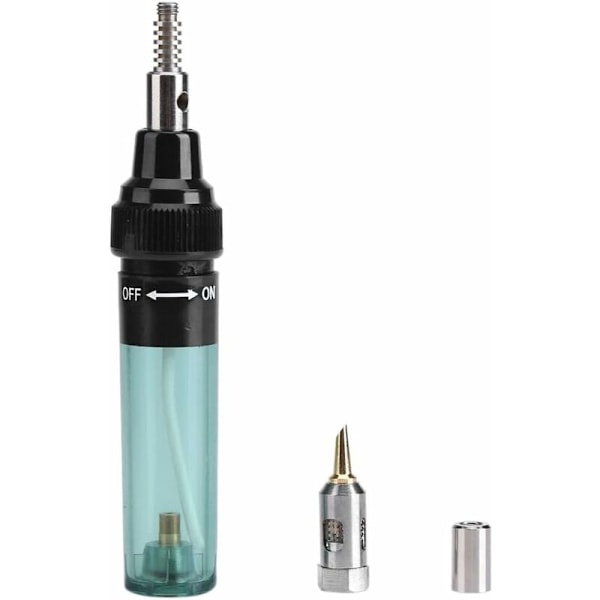 Sweety Gas Loddekolbe Pen 1300 ° C Trådløst Svejsværktøj Brænder Pen af Genopladelig Butangas Gas Brænder Gas til PC elektronisk reparation (transparent grøn)