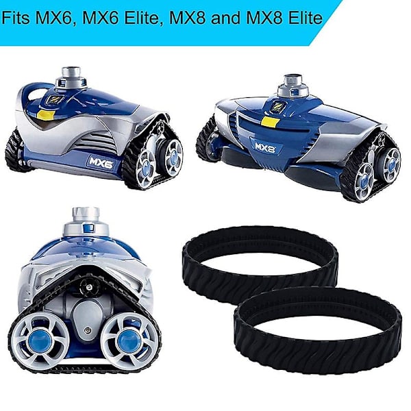 2 stk. udskiftning passer til Mx8 Elite, Mx6 Elite, Mx8, Mx6 Pool Cleaner Dæk